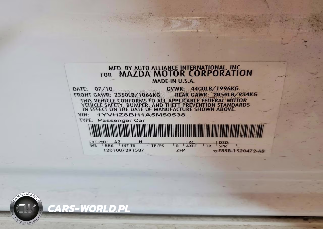 2010 Mazda 6 I VIN:1YVHZ8BH1A5M50538 - 12