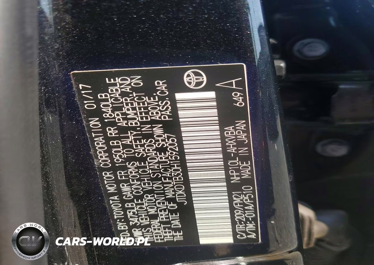 2017 Toyota Prius C Two VIN:JTDKDTB30H1592057 - 12