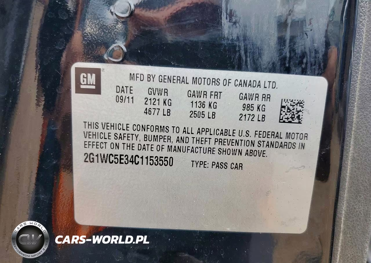 2012 Chevrolet Impala Ltz VIN:2G1WC5E34C1153550 - 12