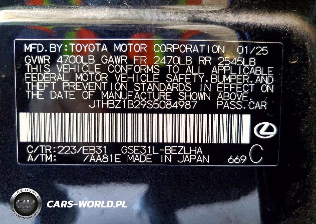2025 Lexus Is 350 F Sport Design VIN:JTHBZ1B29S5084987 - 12