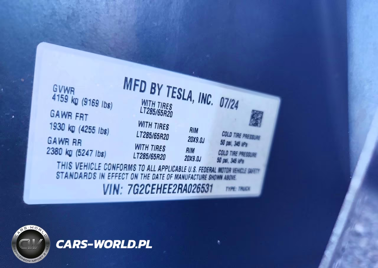 2024 Tesla Cybertruck VIN:7G2CEHEE2RA026531 - 12