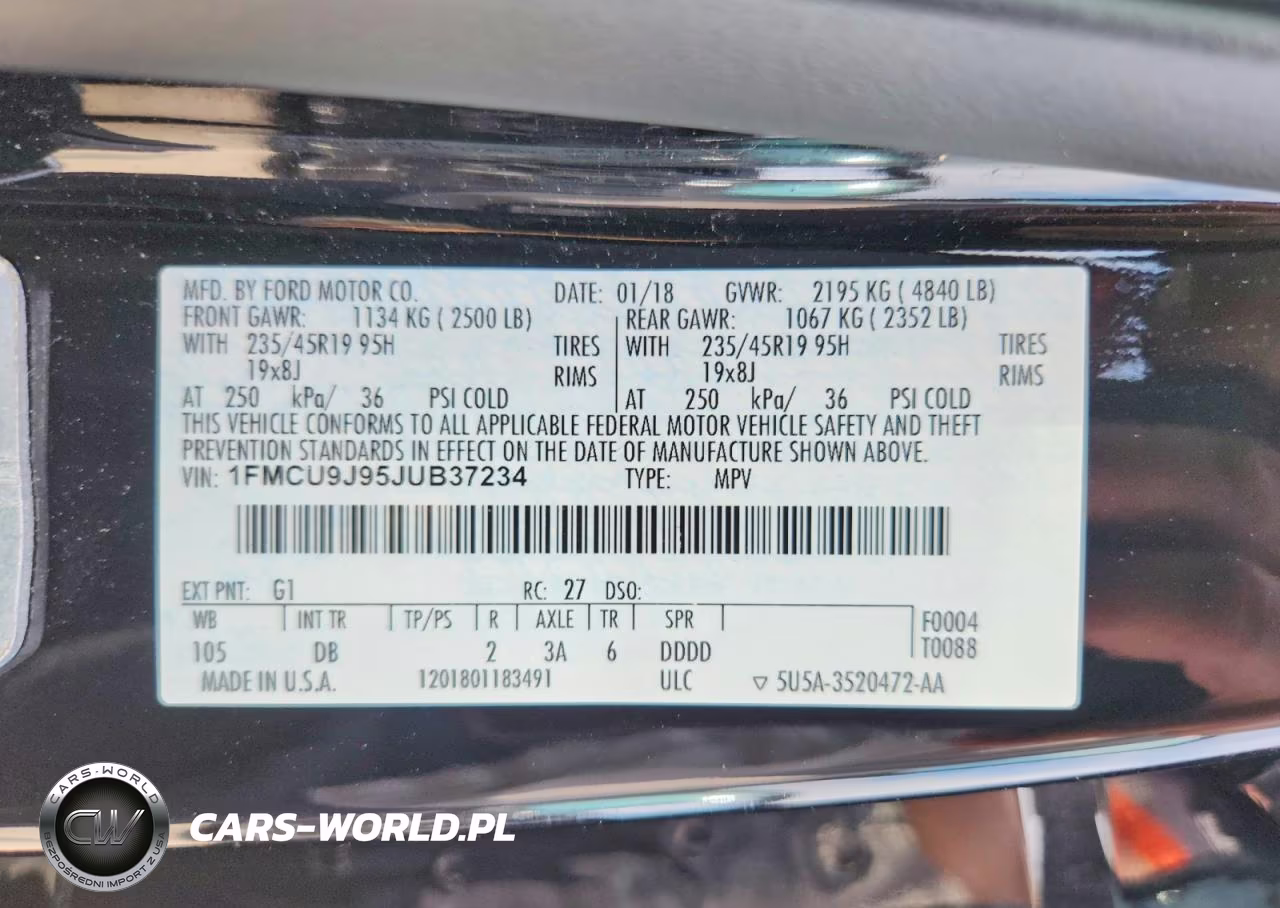 2018 Ford Escape Titanium VIN:1FMCU9J95JUB37234 - 13