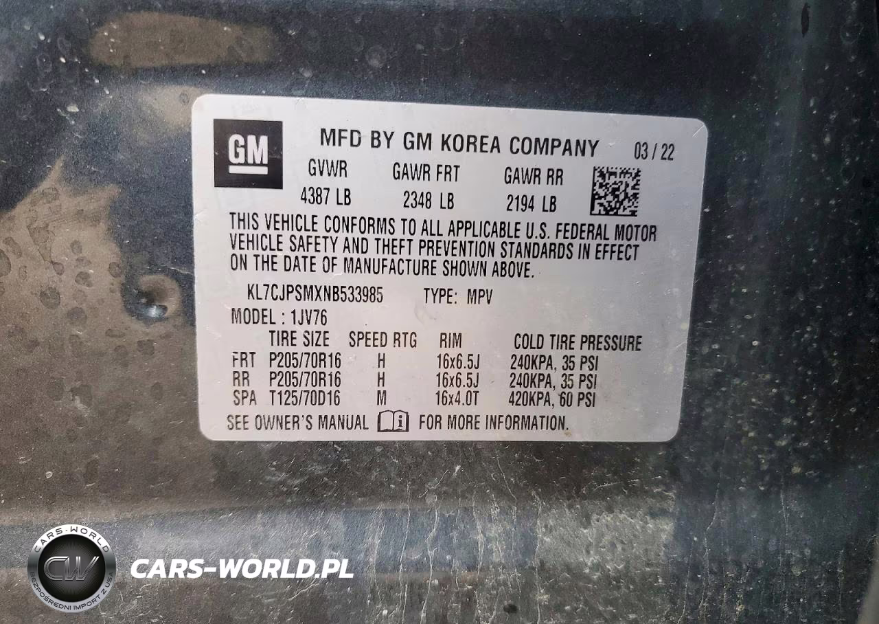 2022 Chevrolet Trax 1Lt VIN:KL7CJPSMXNB533985 - 13