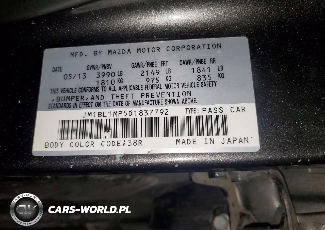 2013 Mazda 3 I VIN:JM1BL1MP5D1837792 - 13