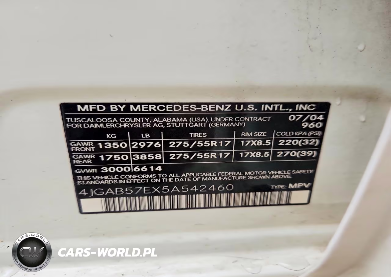 2005 Mercedes-Benz Ml 350 VIN:4JGAB57EX5A542460 - 13