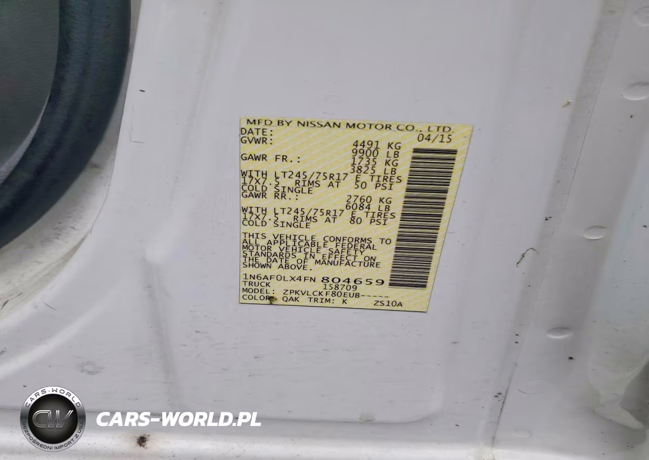 2015 Nissan Nv Delivery Van VIN:1N6AF0LX4FN804659 - 13