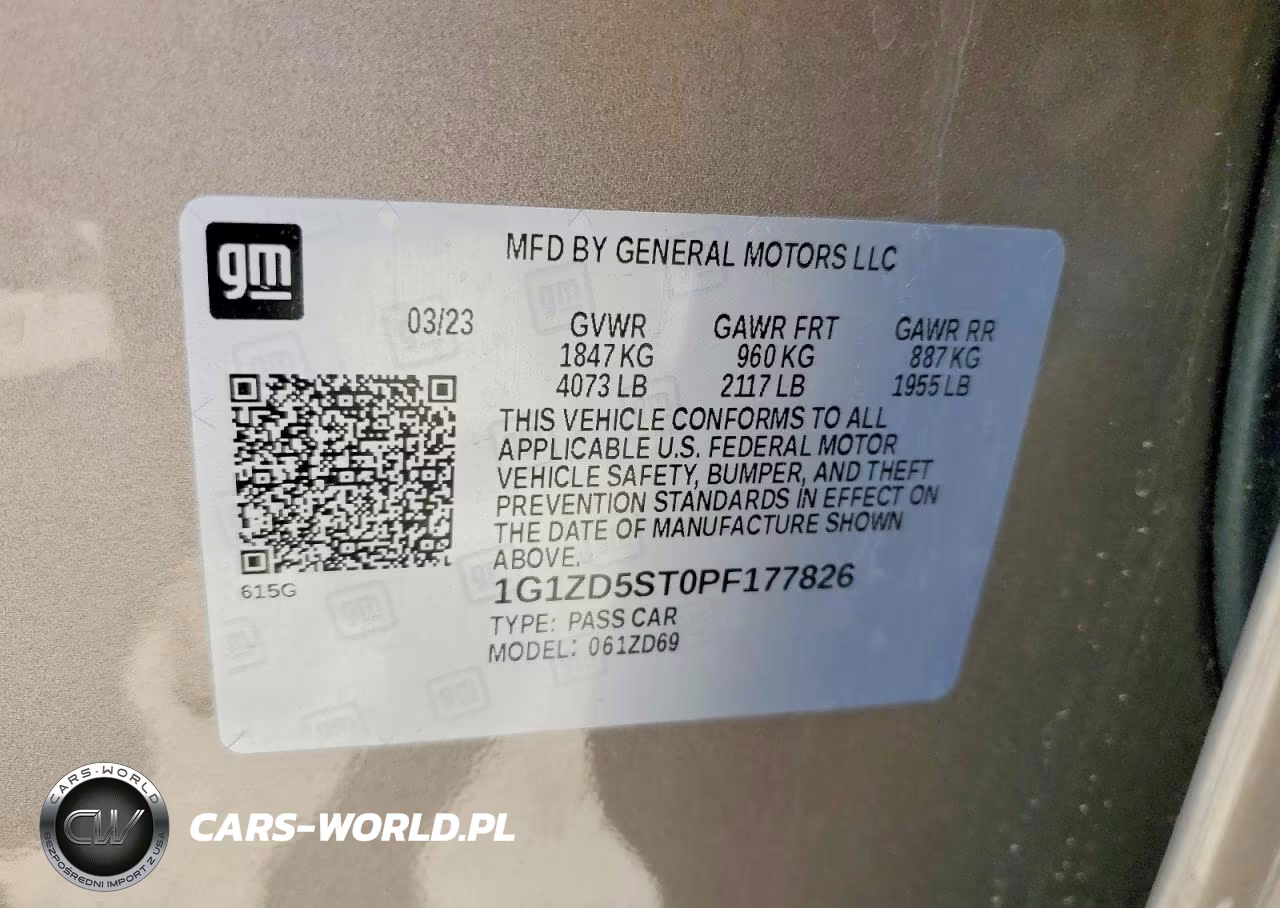 2023 Chevrolet Malibu Lt VIN:1G1ZD5ST0PF177826 - 12