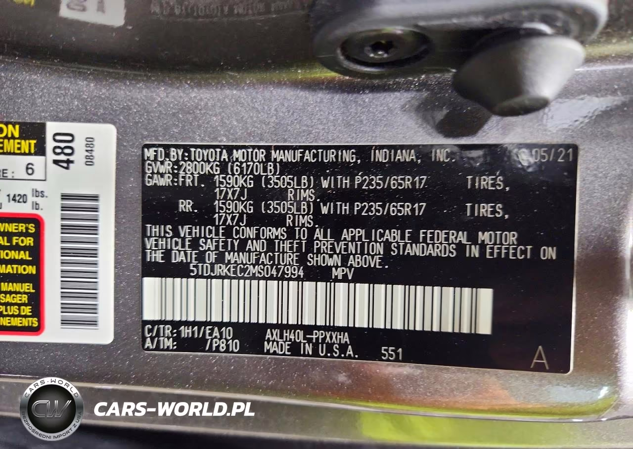 2021 Toyota Sienna Xle VIN:5TDJRKEC2MS047994 - 13