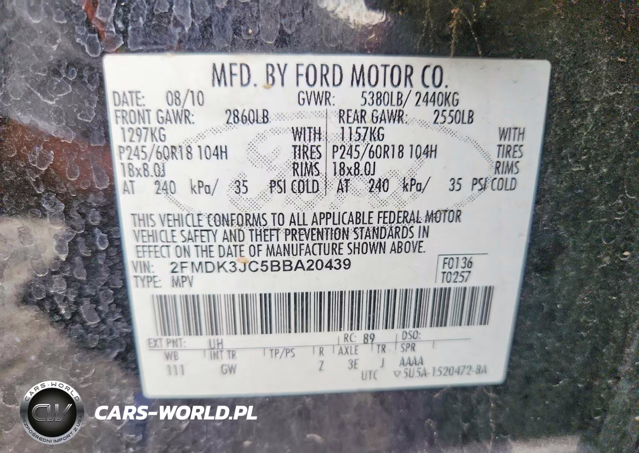 2011 Ford Edge Sel VIN:2FMDK3JC5BBA20439 - 12