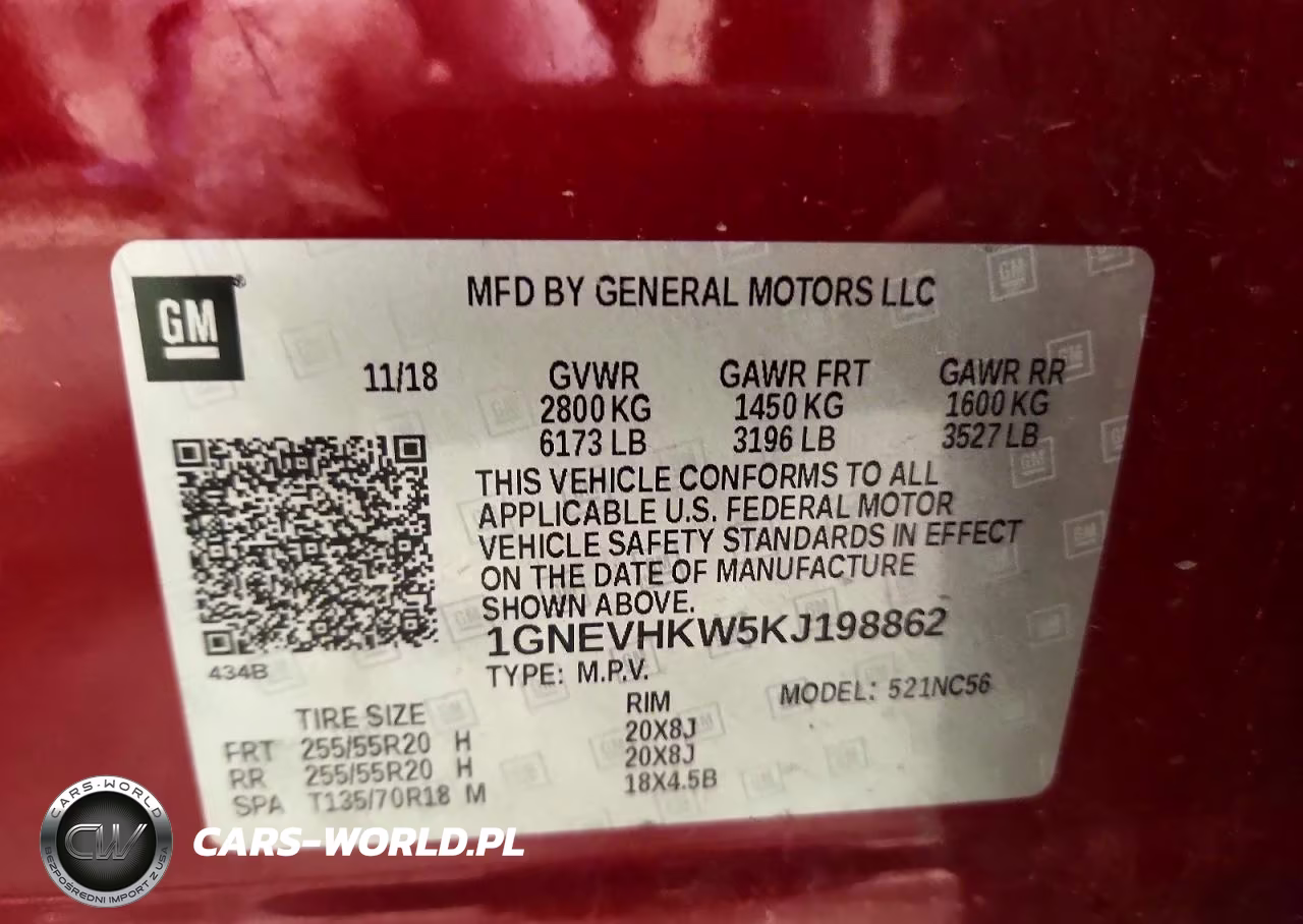 2019 Chevrolet Traverse Lt VIN:1GNEVHKW5KJ198862 - 13
