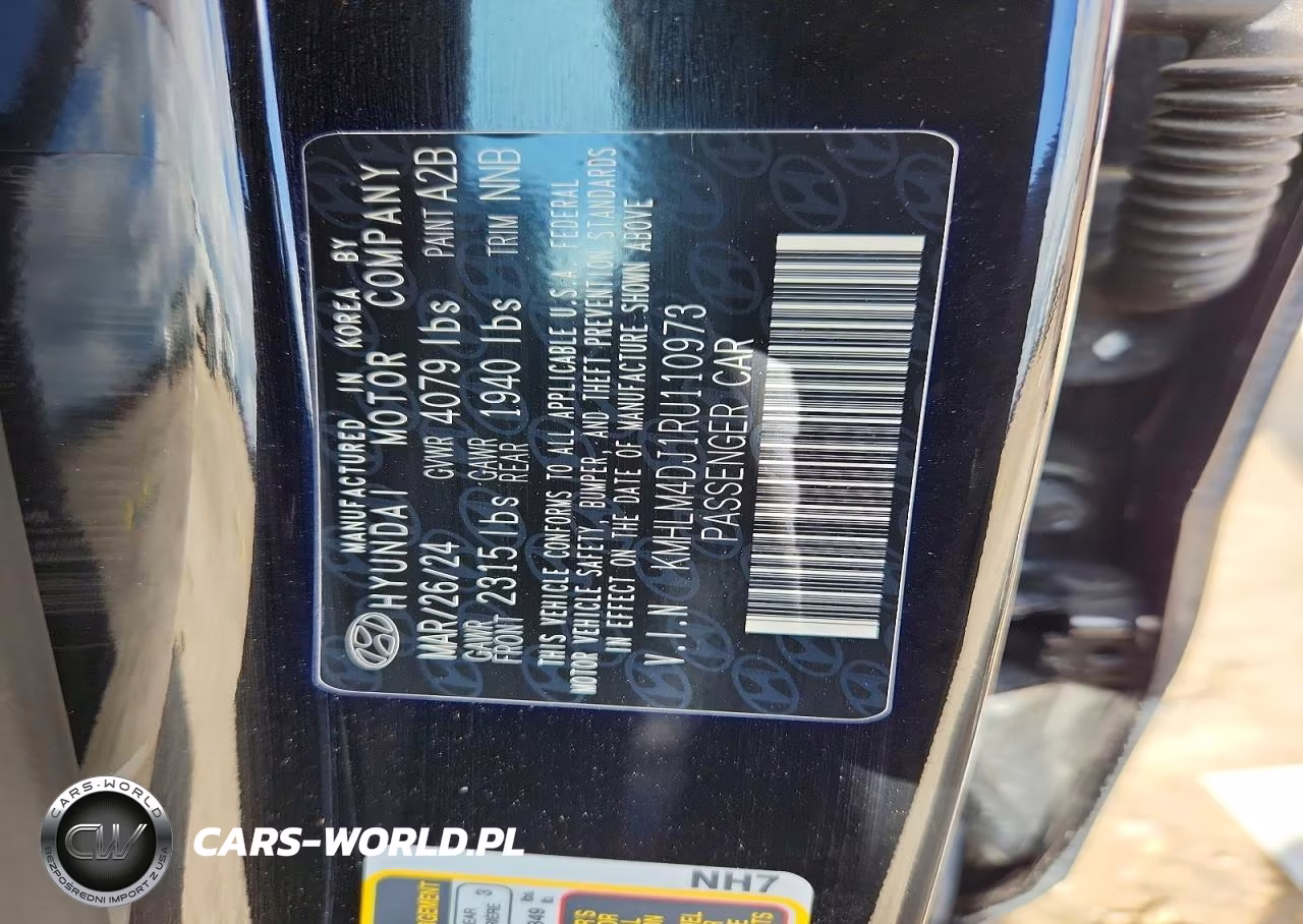 2024 Hyundai Elantra Blue VIN:KMHLM4DJ1RU110973 - 12
