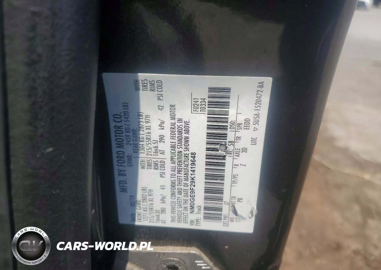 2019 Ford Transit Connect Xlt VIN:NM0GE9F29K1419648 - 13