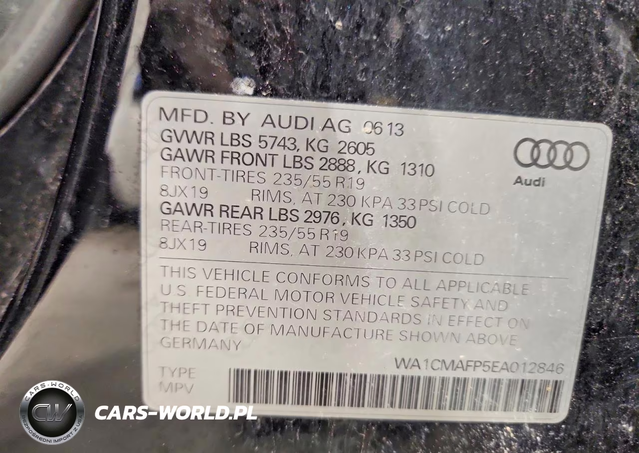 2014 Audi Q5 Tdi Premium Plus VIN:WA1CMAFP5EA012846 - 13