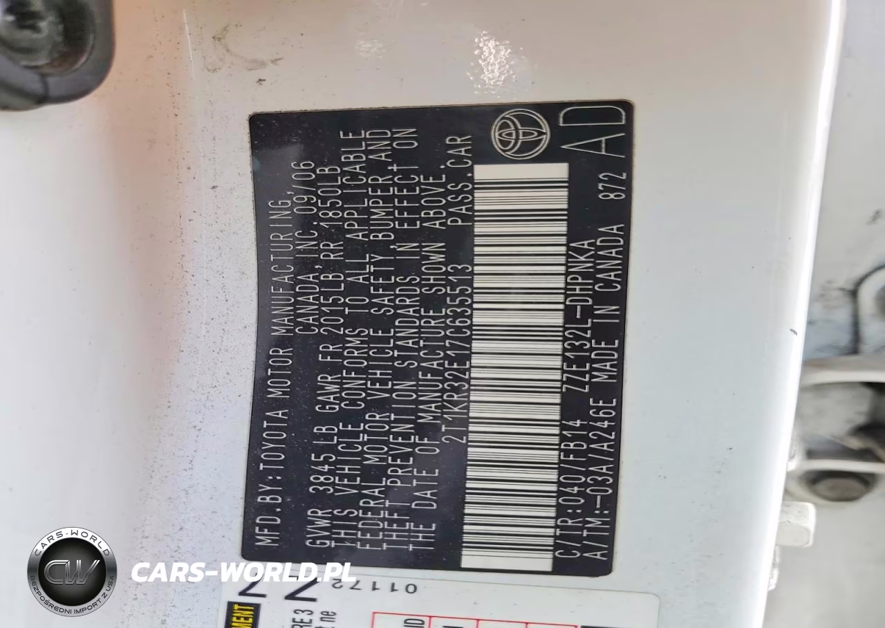2007 Toyota Matrix Xr VIN:2T1KR32E17C635513 - 15
