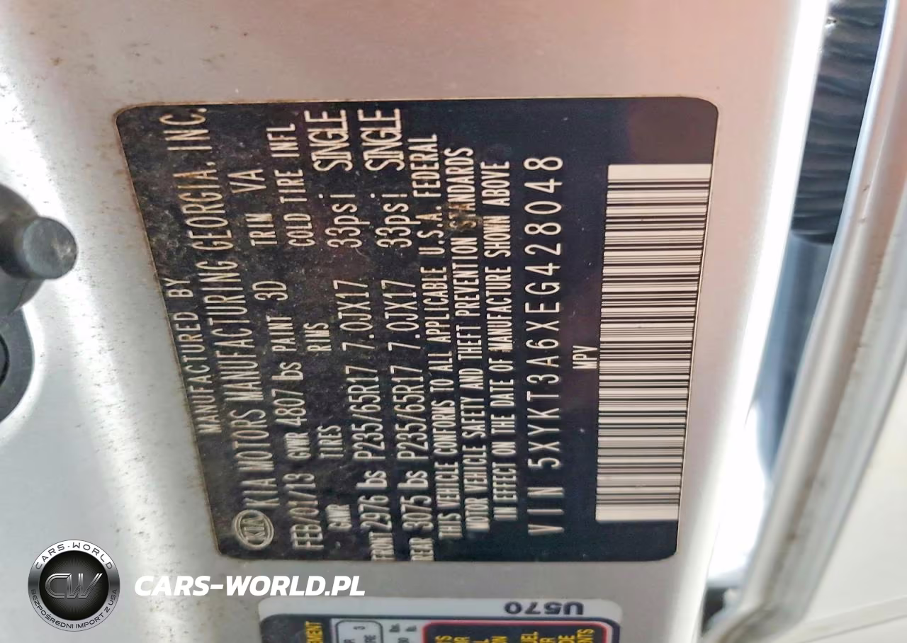 2014 Kia Sorento Lx VIN:5XYKT3A6XEG428048 - 13