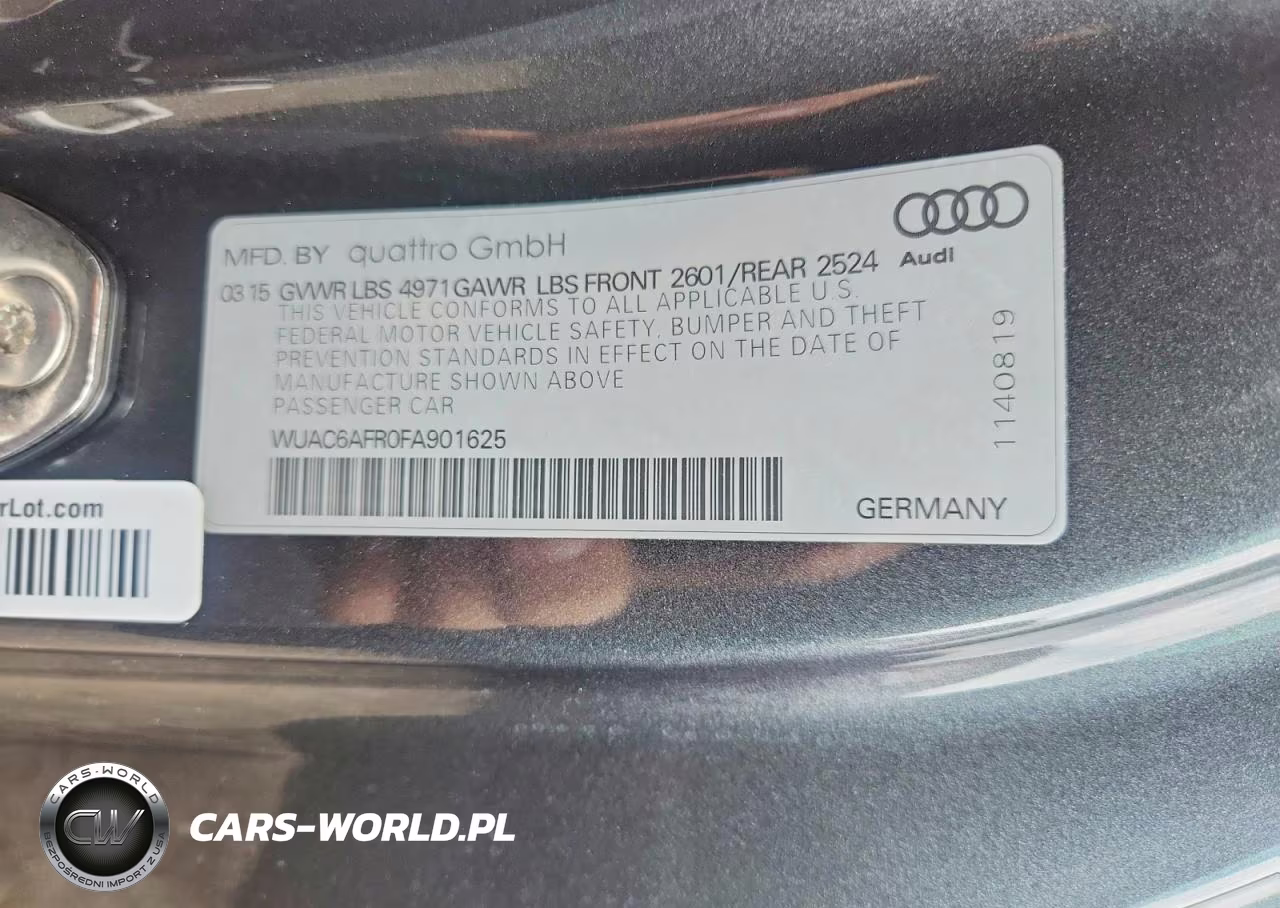 2015 Audi Rs5 VIN:WUAC6AFR0FA901625 - 12