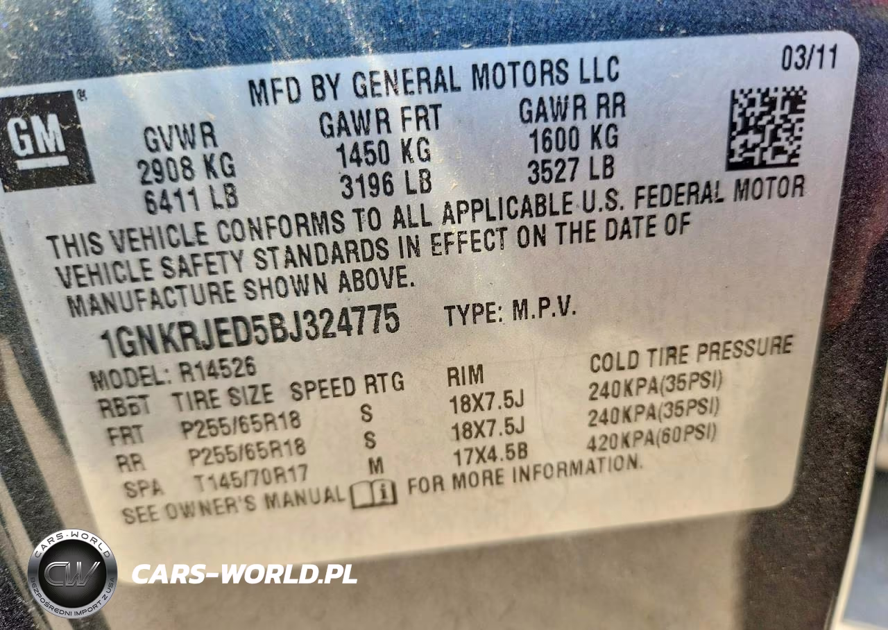 2011 Chevrolet Traverse Lt VIN:1GNKRJED5BJ324775 - 13