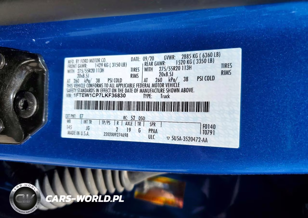 2020 Ford F150 Supercrew VIN:1FTEW1CP7LKF36830 - 12