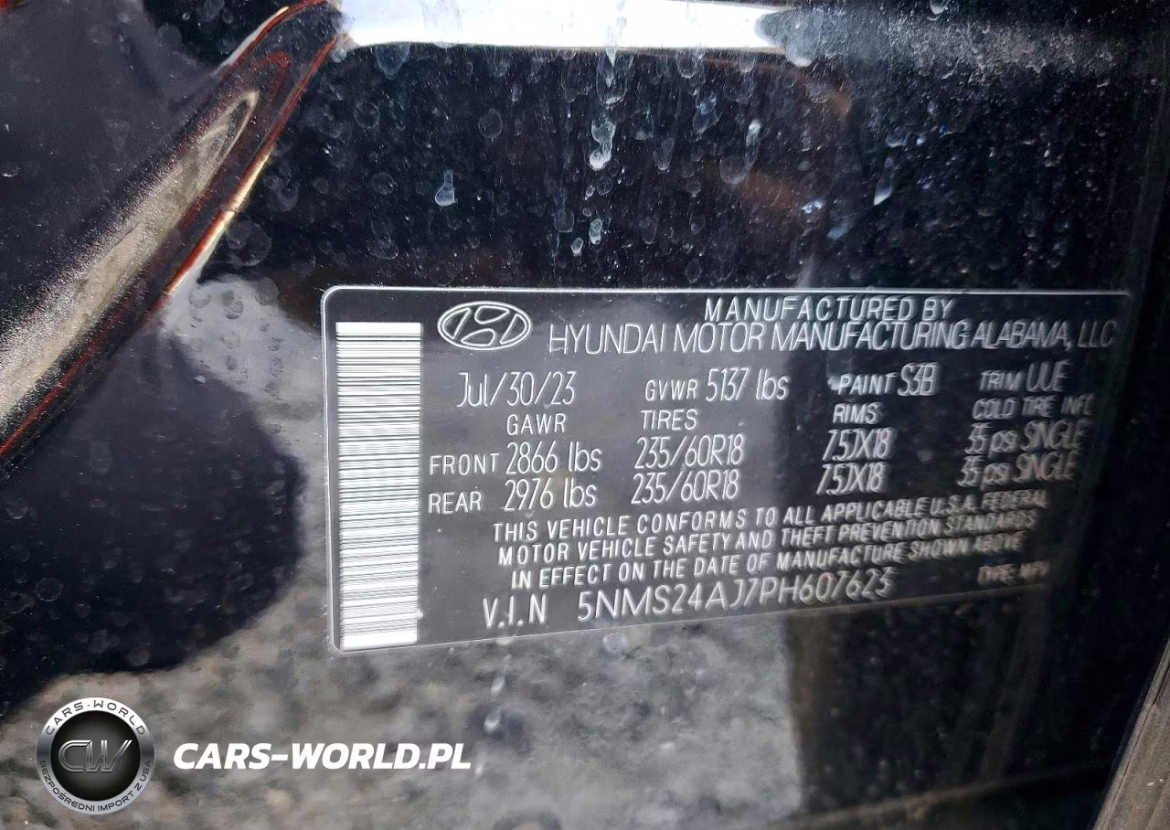2023 Hyundai Santa Fe Sel VIN:5NMS24AJ7PH607623 - 12