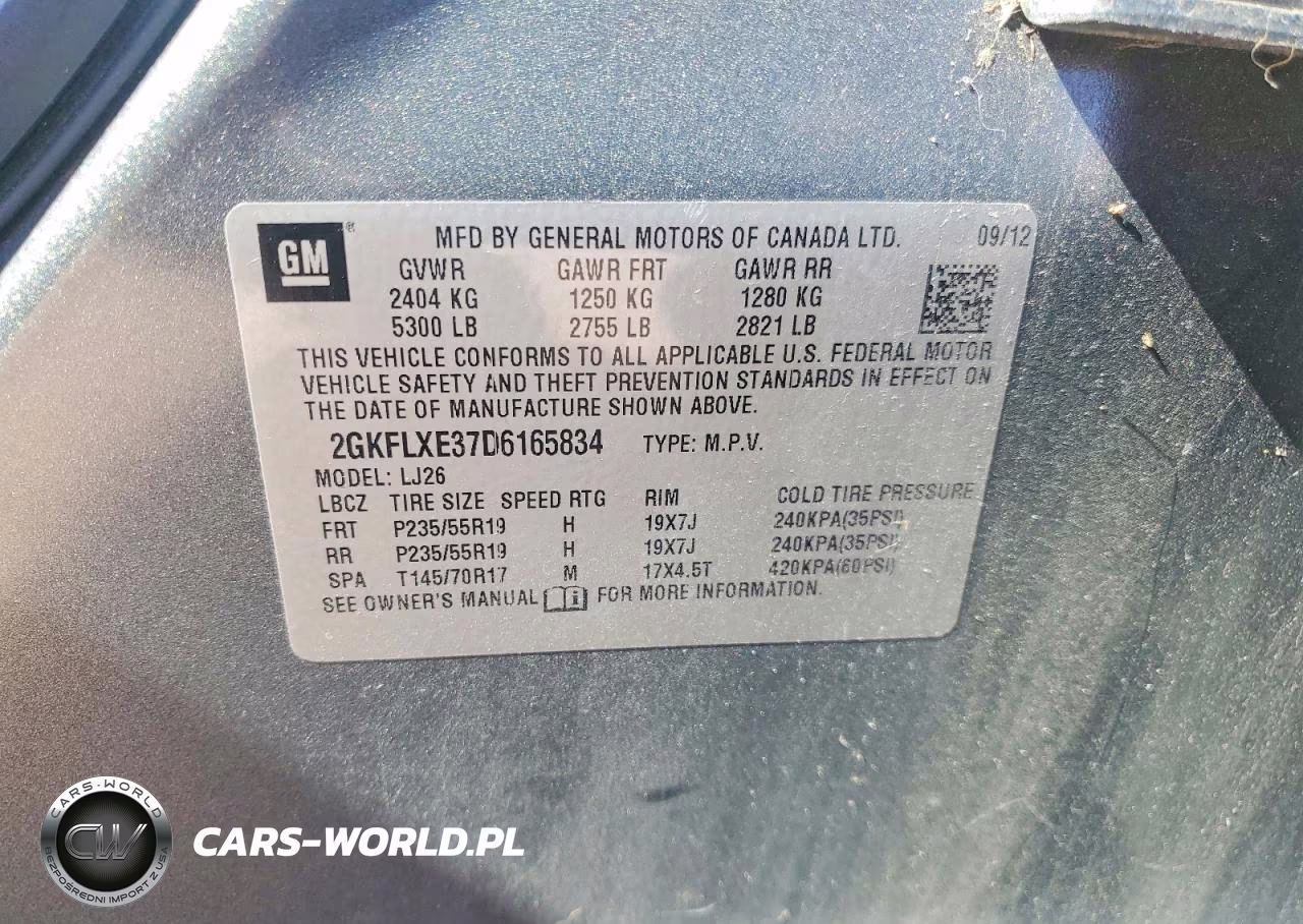 2013 GMC Terrain Slt VIN:2GKFLXE37D6165834 - 12