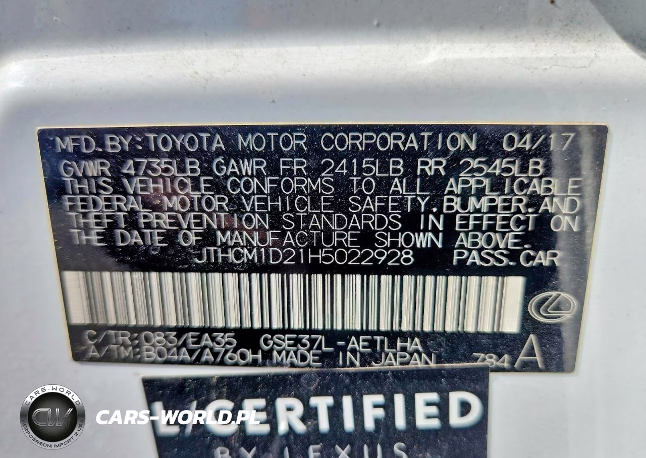 2017 Lexus Is 300 VIN:JTHCM1D21H5022928 - 12