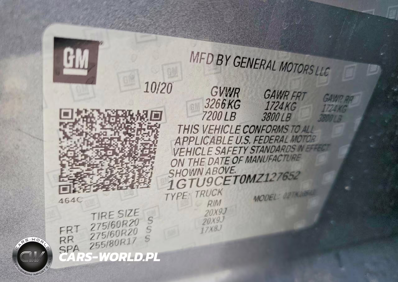 2021 GMC Sierra K1500 Elevation VIN:1GTU9CET0MZ127652 - 12