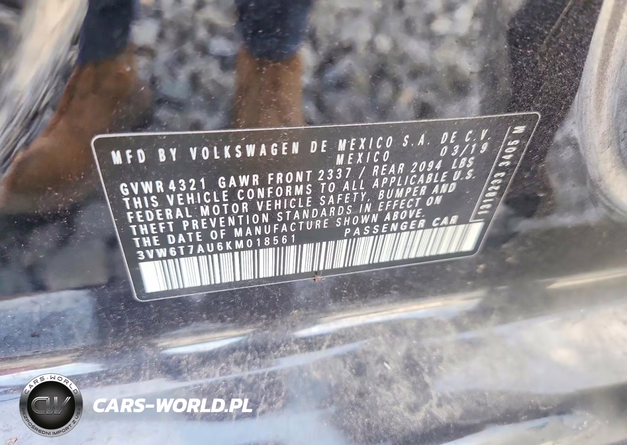 2019 Volkswagen Gti S VIN:3VW6T7AU6KM018561 - 12