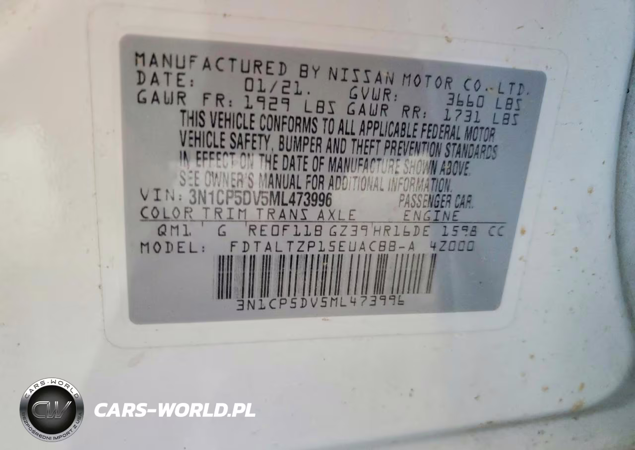 2021 Nissan Kicks Sr VIN:3N1CP5DV5ML473996 - 12