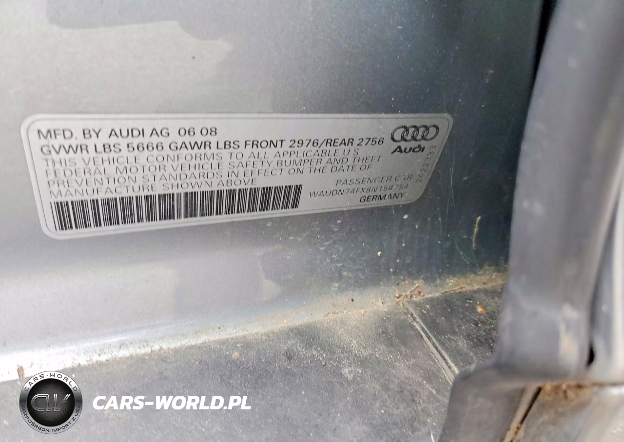 2008 Audi S6 Quattro VIN:WAUDN74FX8N154754 - 12