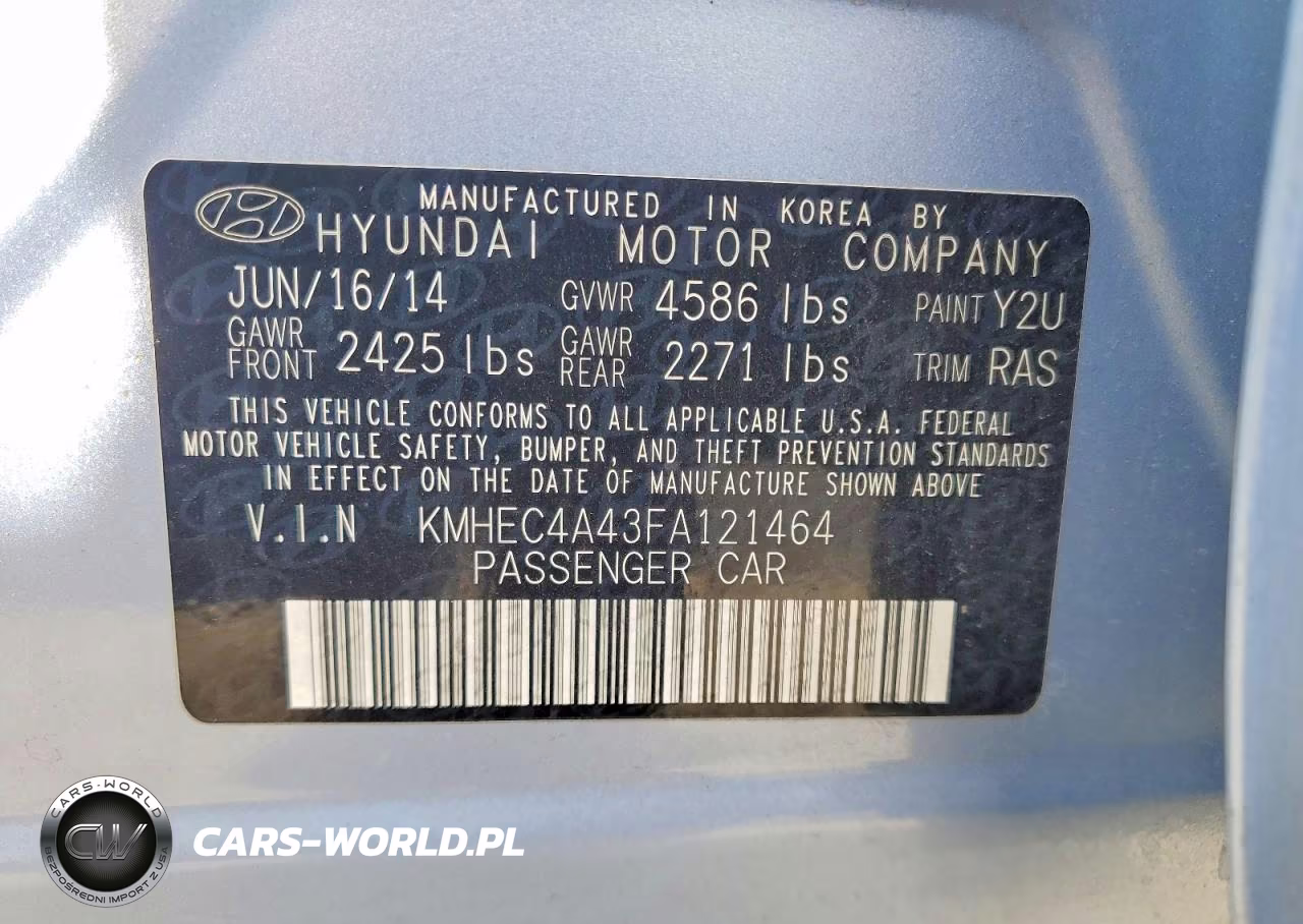 2015 Hyundai Sonata Hybrid Limited VIN:KMHEC4A43FA121464 - 13