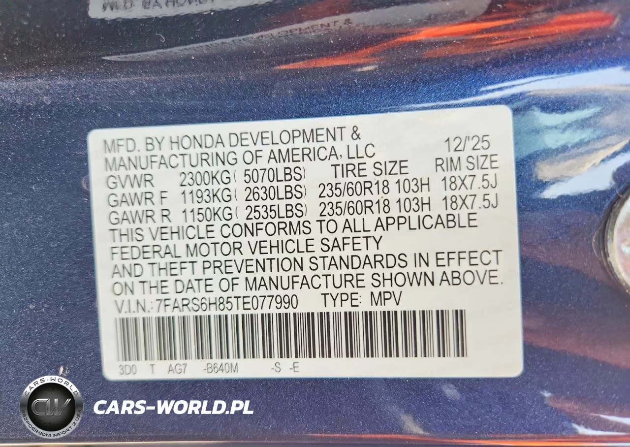 2026 Honda Cr-V Sport-L VIN:7FARS6H85TE077990 - 13