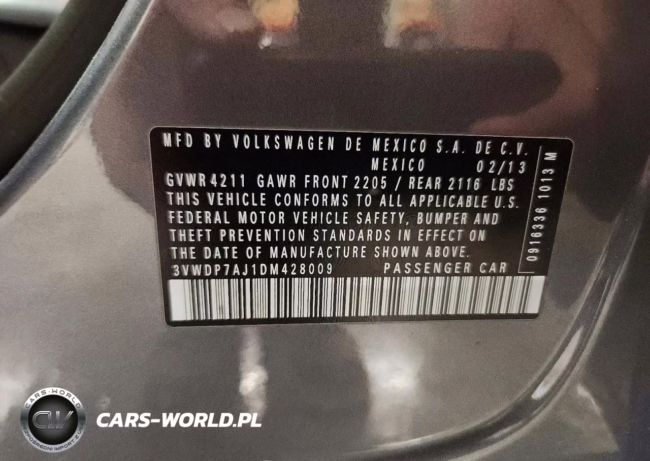 2013 Volkswagen Jetta Se VIN:3VWDP7AJ1DM428009 - 12