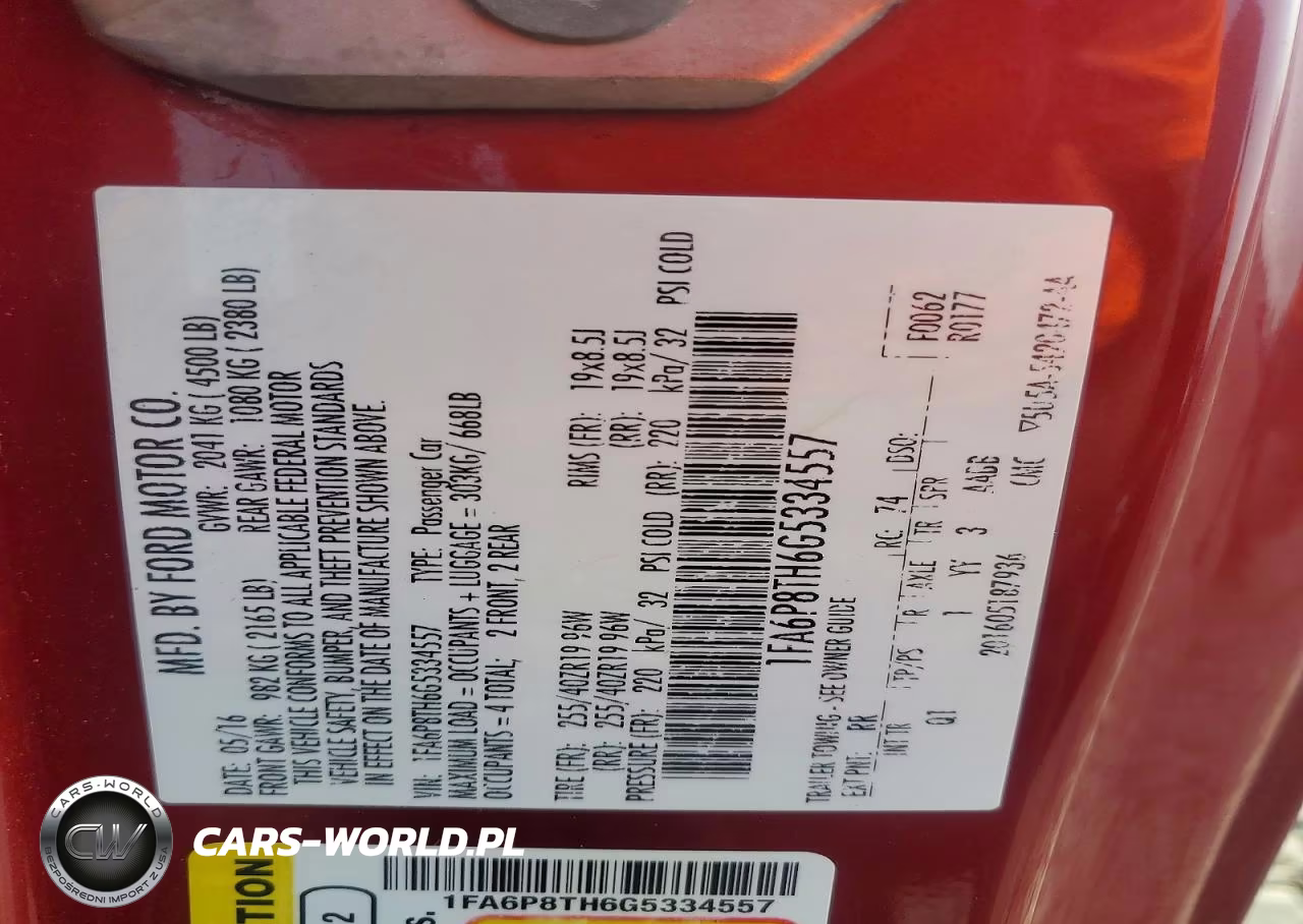 2016 Ford Mustang VIN:1FA6P8TH6G5334557 - 12