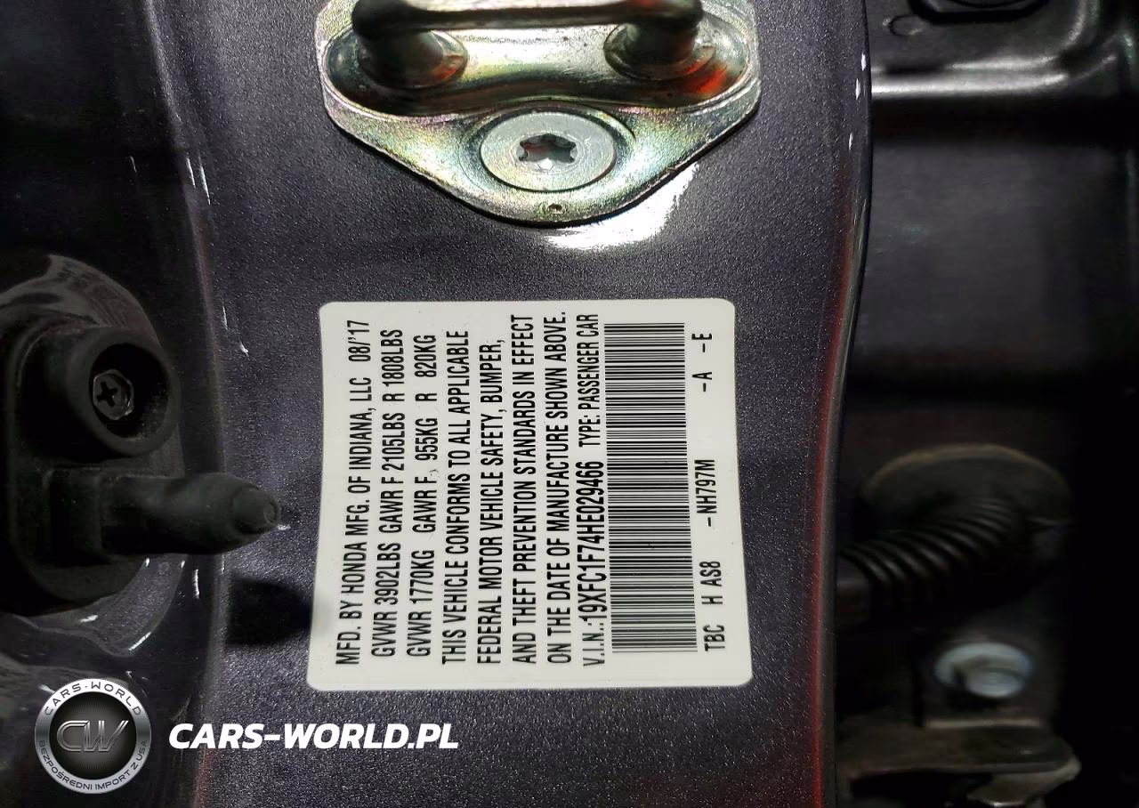 2017 Honda Civic Exl VIN:19XFC1F74HE029466 - 12