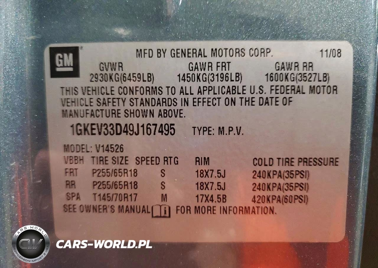 2009 GMC Acadia Slt-2 VIN:1GKEV33D49J167495 - 13
