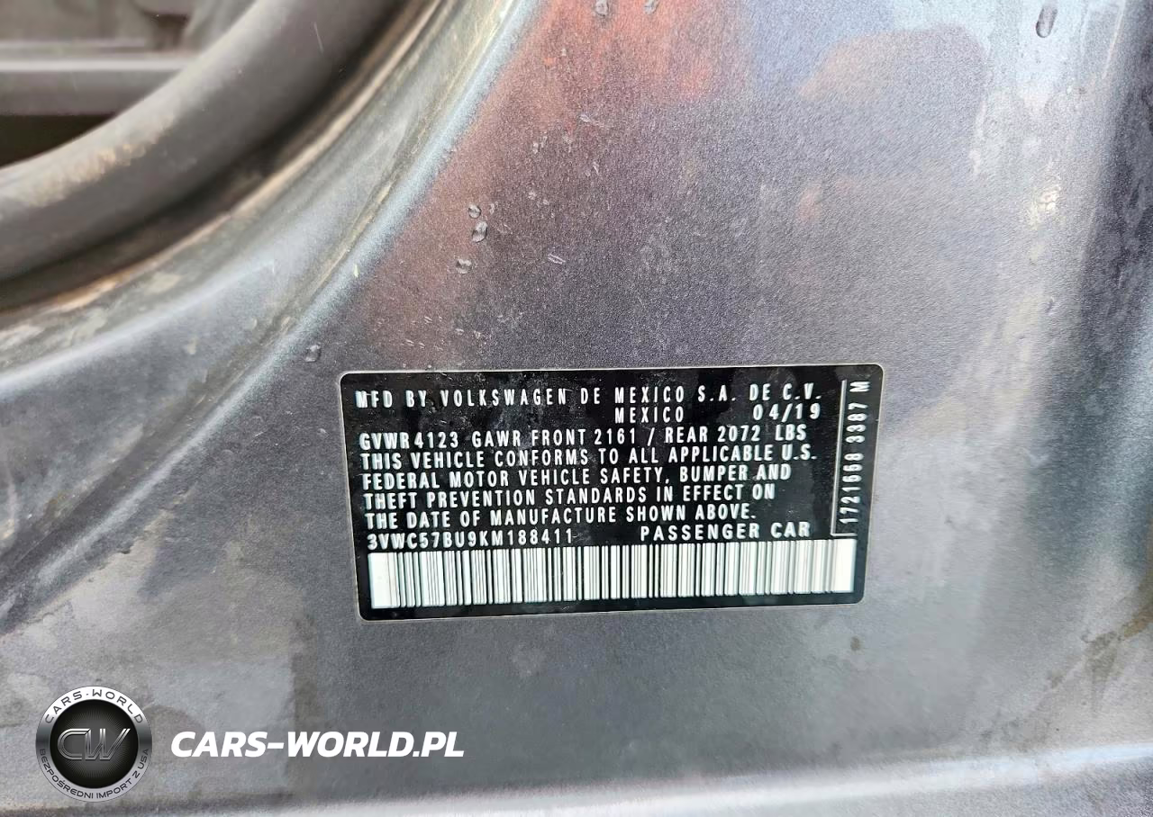 2019 Volkswagen Jetta S VIN:3VWC57BU9KM188411 - 12