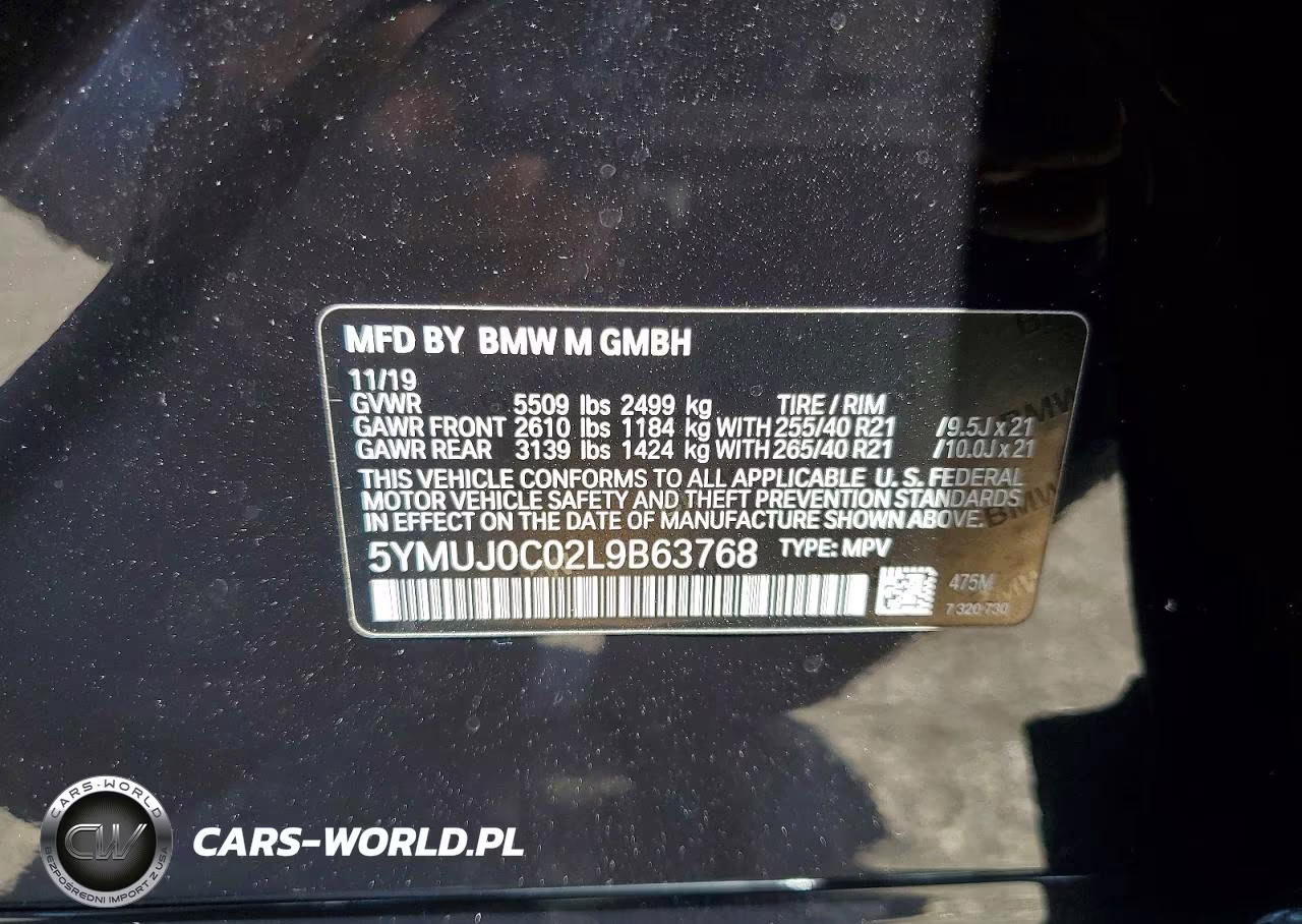 2020 BMW X4 M Competition VIN:5YMUJ0C02L9B63768 - 13