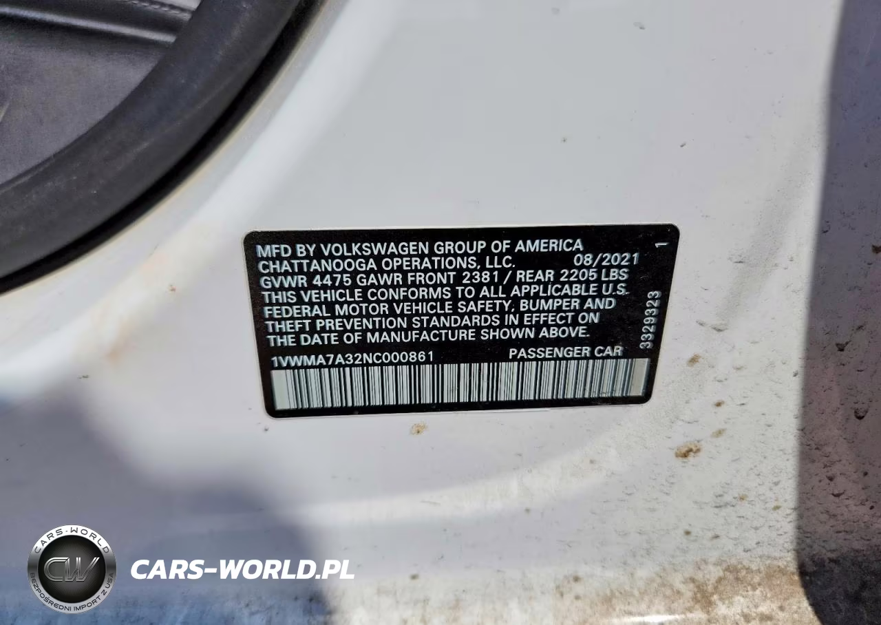 2022 Volkswagen Passat R-Line VIN:1VWMA7A32NC000861 - 13