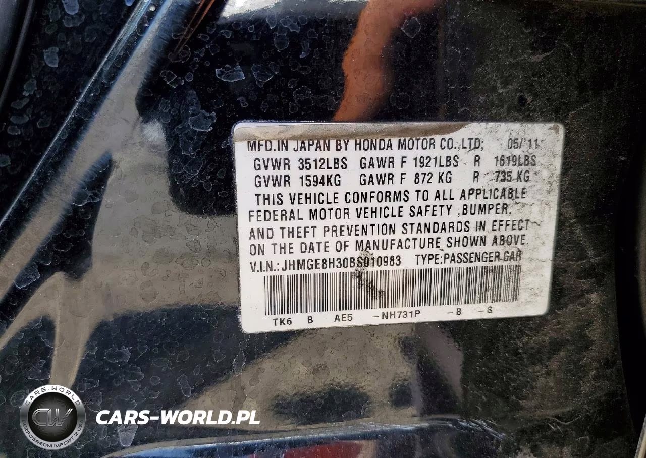 2011 Honda Fit VIN:JHMGE8H30BS010983 - 12
