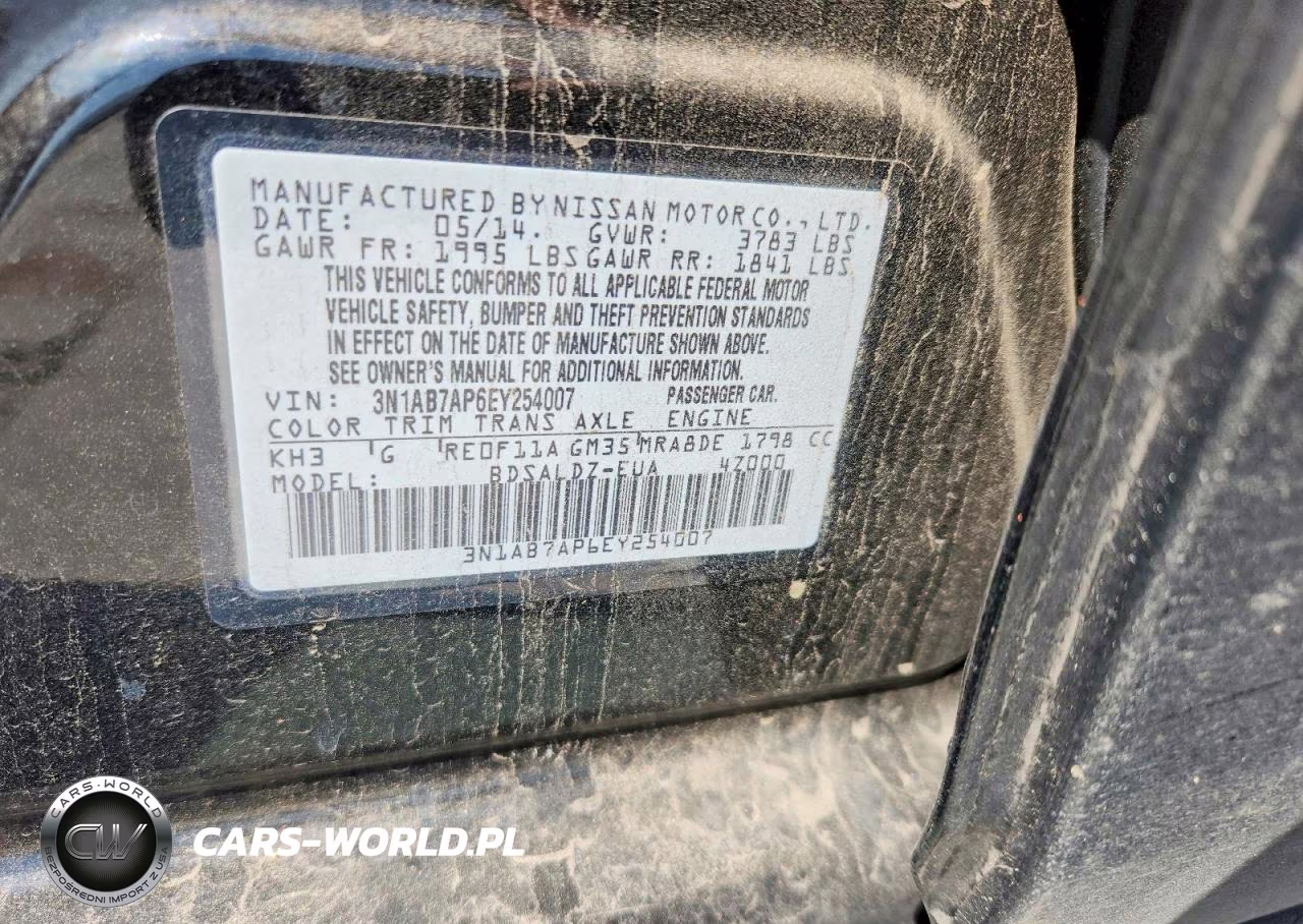 2014 Nissan Sentra Sv VIN:3N1AB7AP6EY254007 - 12