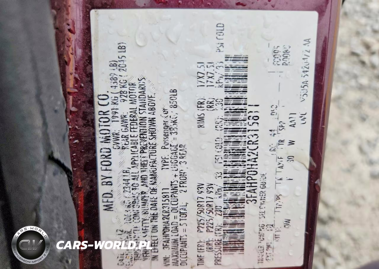 2012 Ford Fusion Se VIN:3FAHP0HA2CR315811 - 12