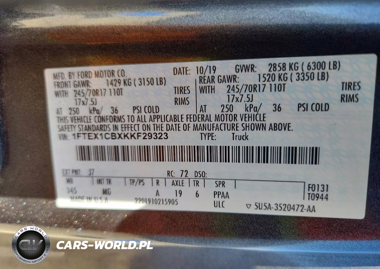 2019 Ford F150 Super Cab VIN:1FTEX1CBXKKF29323 - 13