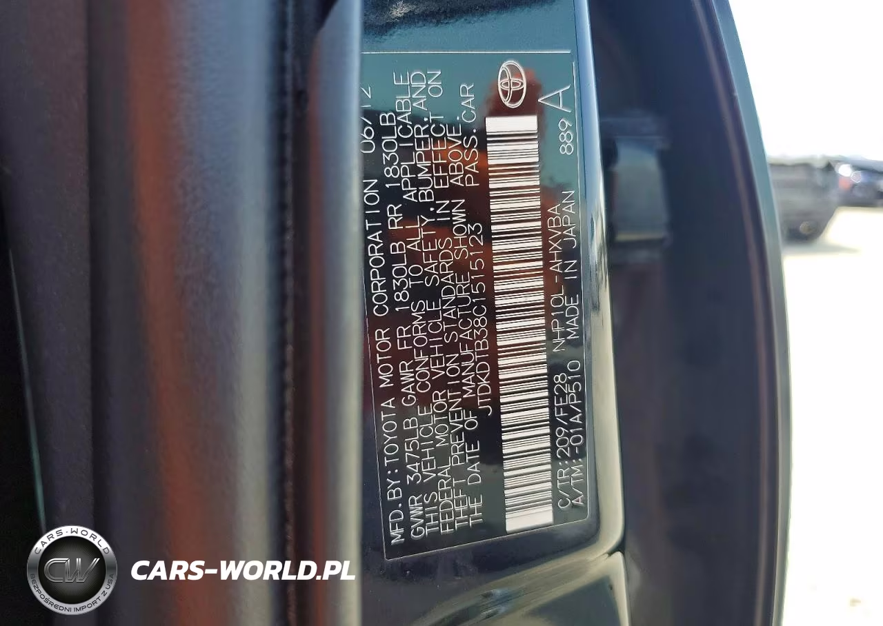 2012 Toyota Prius C One VIN:JTDKDTB38C1515123 - 12