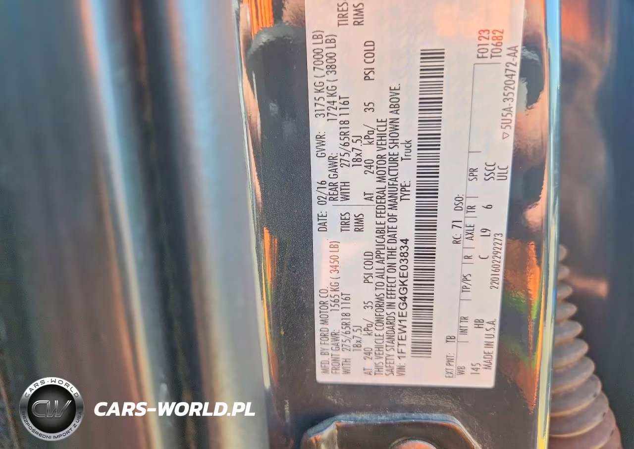 2016 Ford F150 Supercrew VIN:1FTEW1EG4GKE03834 - 12