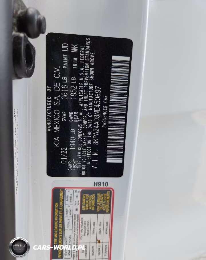 2022 Kia Rio Lx VIN:3KPA24AD3NE450697 - 12