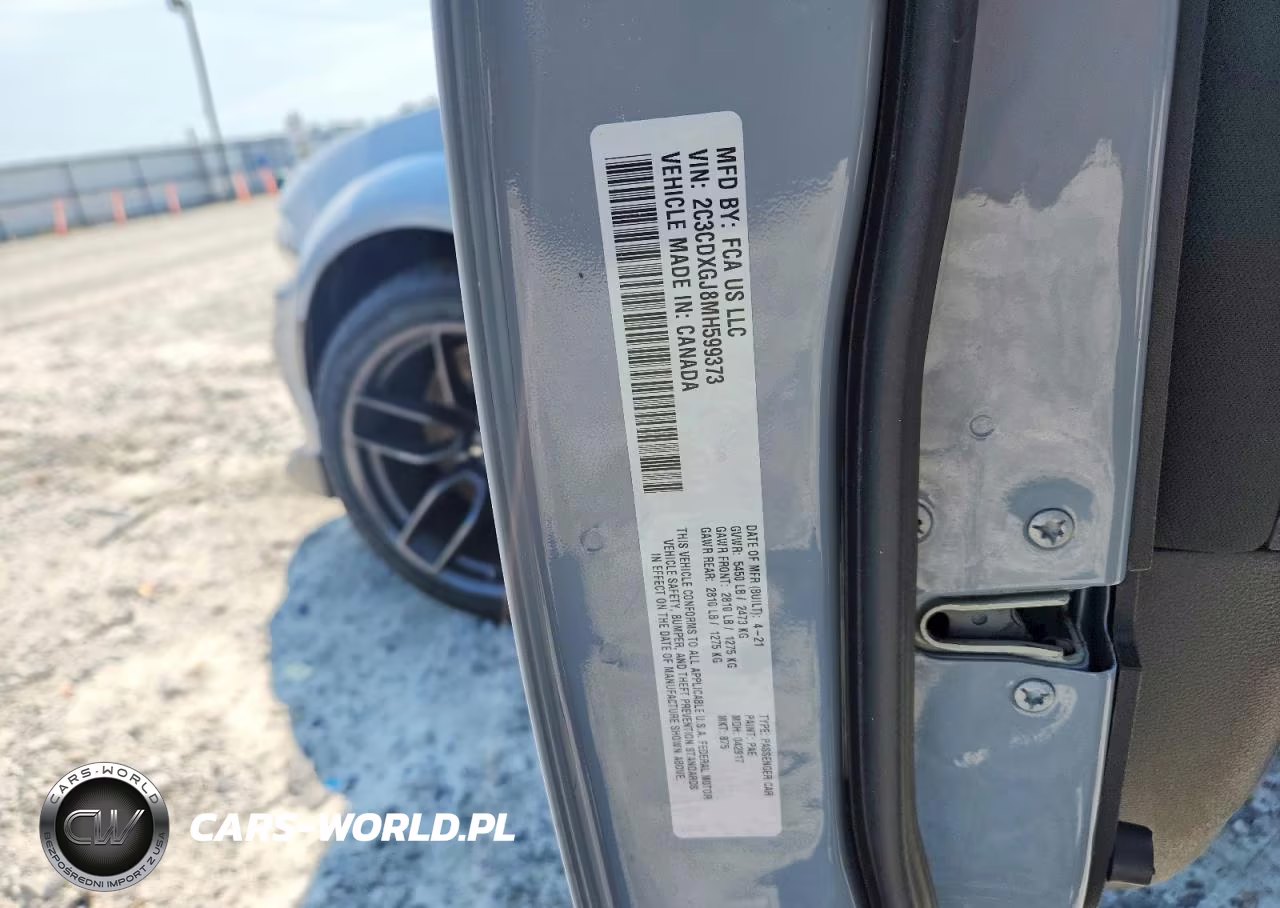 2021 Dodge Charger Scat Pack VIN:2C3CDXGJ8MH599373 - 12
