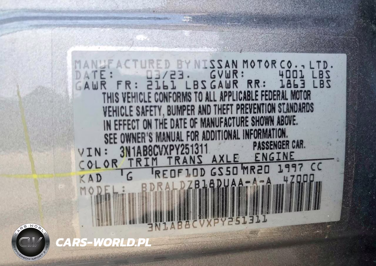 2023 Nissan Sentra Sv VIN:3N1AB8CVXPY251311 - 12