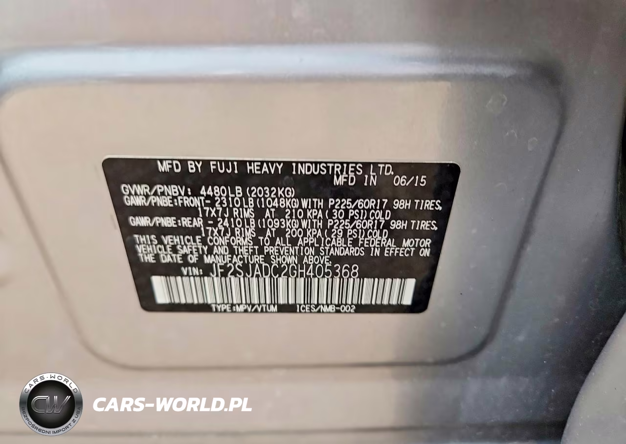 2016 Subaru Forester 2.5I Premium VIN:JF2SJADC2GH405368 - 12