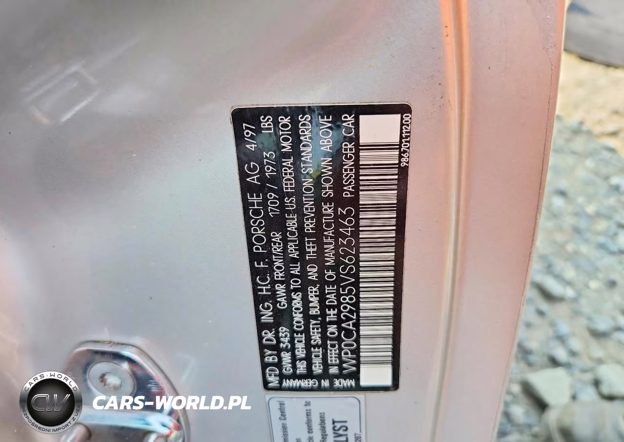 1997 Porsche Boxster VIN:WP0CA2985VS623463 - 13