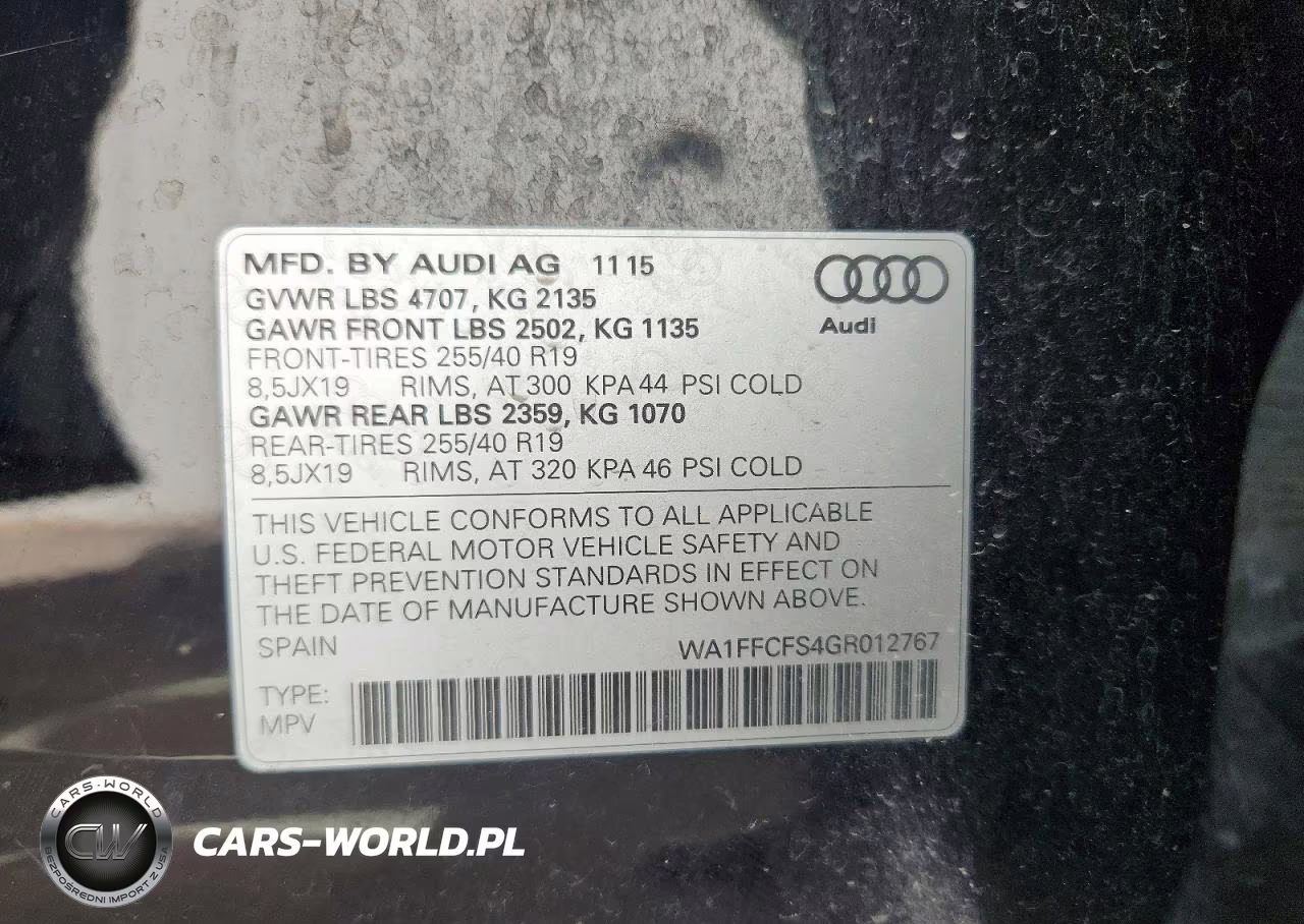 2016 Audi Q3 Prestige VIN:WA1FFCFS4GR012767 - 12